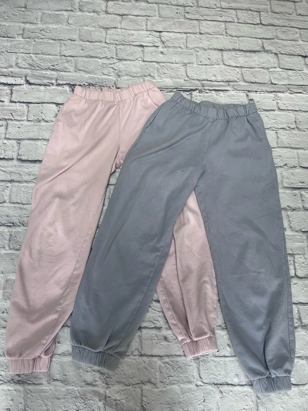 Brandy Melville bundle set of two jogger sweatpants cozy loungewear pink blue OS